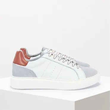  AMBITIOUS Sneaker in Pelle Col. Bianco Cuoio