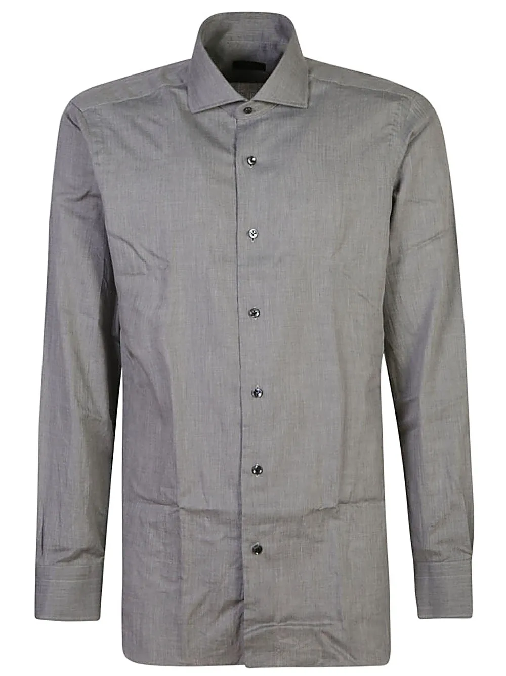 Barba, camicia grigia