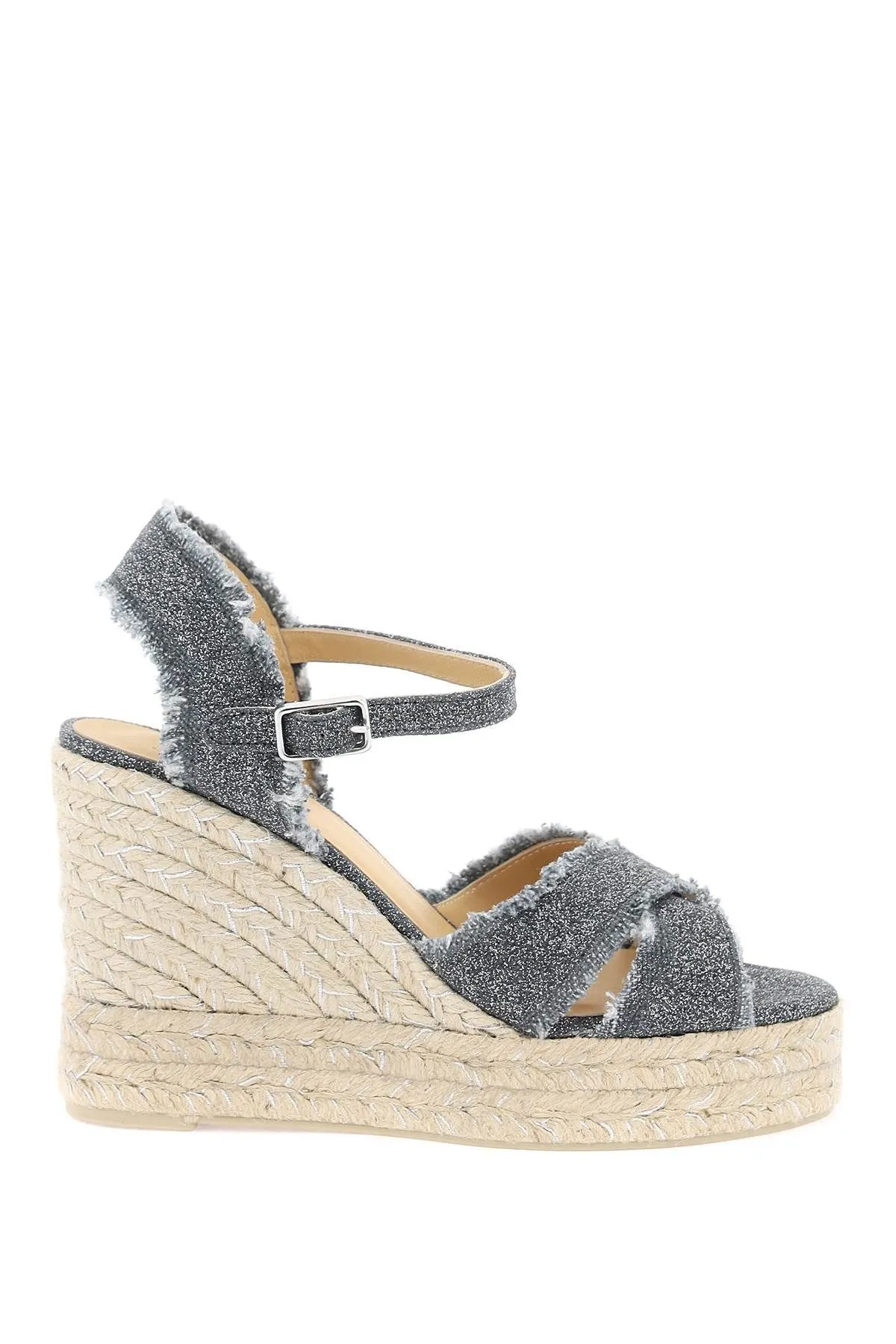 Espadrillas con zeppa Bromelia in lurex