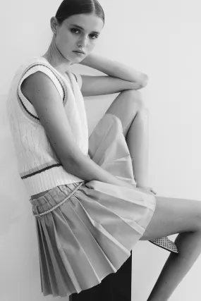 Gilet in maglia a trecce