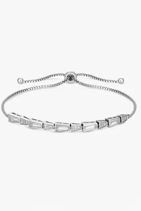 Jon Richard - Braccialetto con pavé di zirconia cubica e cristalli e fermacorda