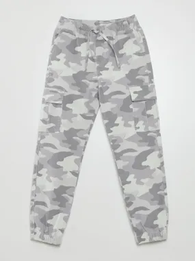 Pantaloni cargo mimetici - BEIGE