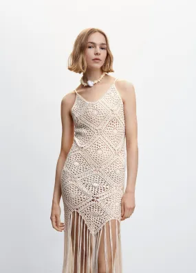 Vestito crochet frange