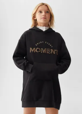 Vestito felpa messaggio